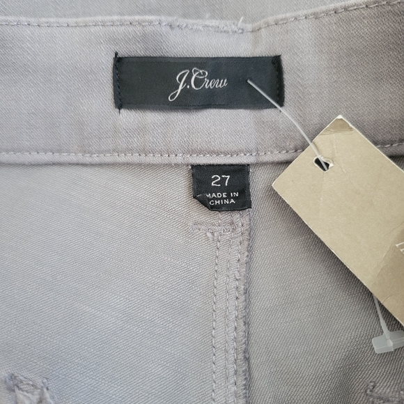 J Crew Vintage Straight Cargo Pant in Slub Sateen Gray Women's 27 NEW NWT - Picture 7 of 8